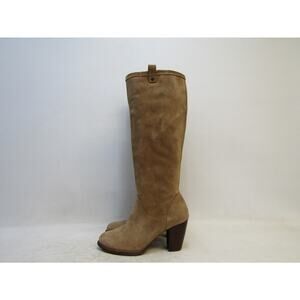 UGG Womens Size 7.5 M Brown Suede Zip 16" Knee High Fashion Boots